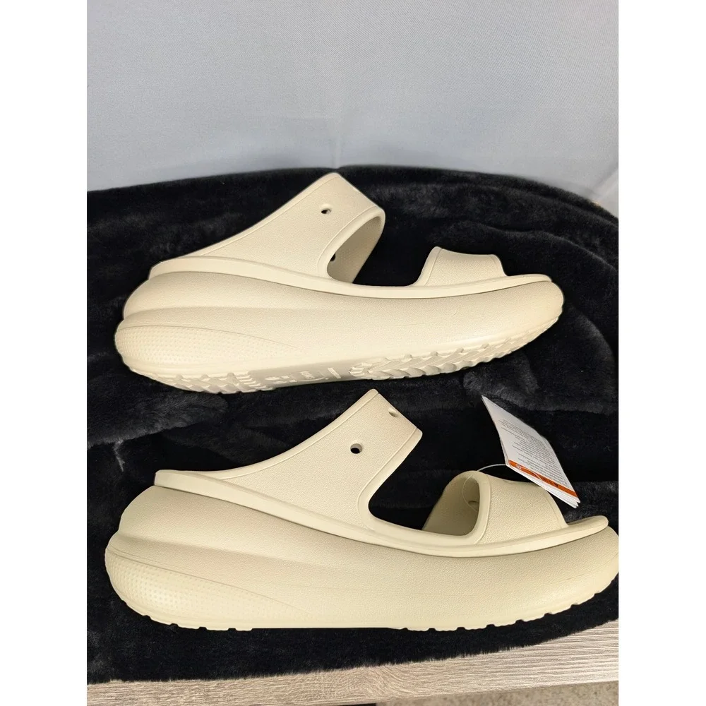 Crocs Classic‎ Crush Sandal Women SZ-11 Men SZ-9 Bone New Platform Slide
